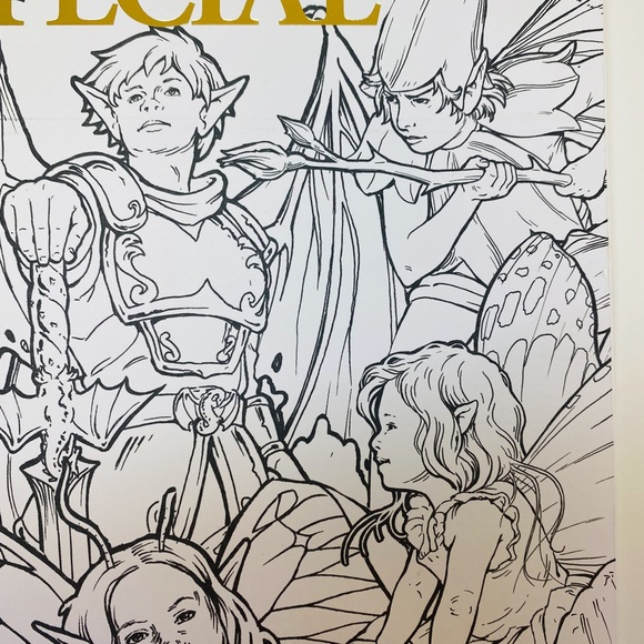 Colouring Heaven Coloring Book Nouveau Fairies Special Issue # 72 Rare 40 Sheets - Picture 3 of 5